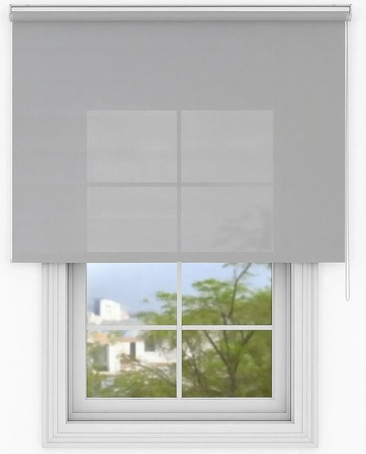 Deco-Raum Tageslicht-Rollo Basic Grau, semi-transparent, B: 45 cm, H: 150 cm - Bild 1