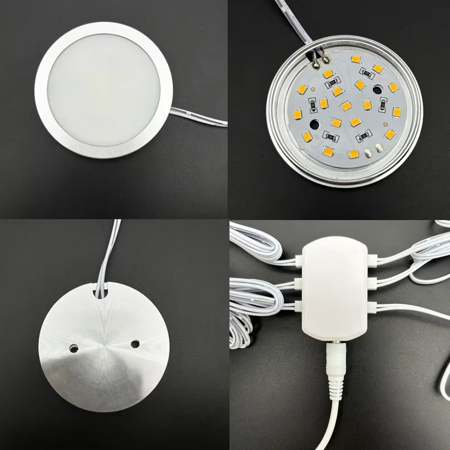 YSRSAI Runde Zigbee Schranklampe in Weiß mit Tuya App- und Sprachsteuerung für Alexa und Google Assistant, dimmbar und mit Timer, LED Unterbauleuchte für Küche und Möbel - Bild 3