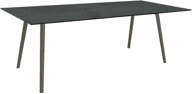 Stern Tisch Interno mit konischem Rundrohr aus Aluminium in Anthrazit und Silverstar 2.0 Zement, B/T: 220 x 100 cm - Bild 1