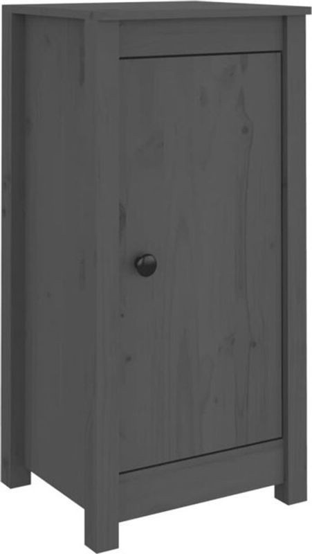 2er-Set Sideboards VIDAXL aus Massivholz Kiefer in Grau im Landhausstil, B/T/H: 39 x 35 x 80 cm - Bild 1
