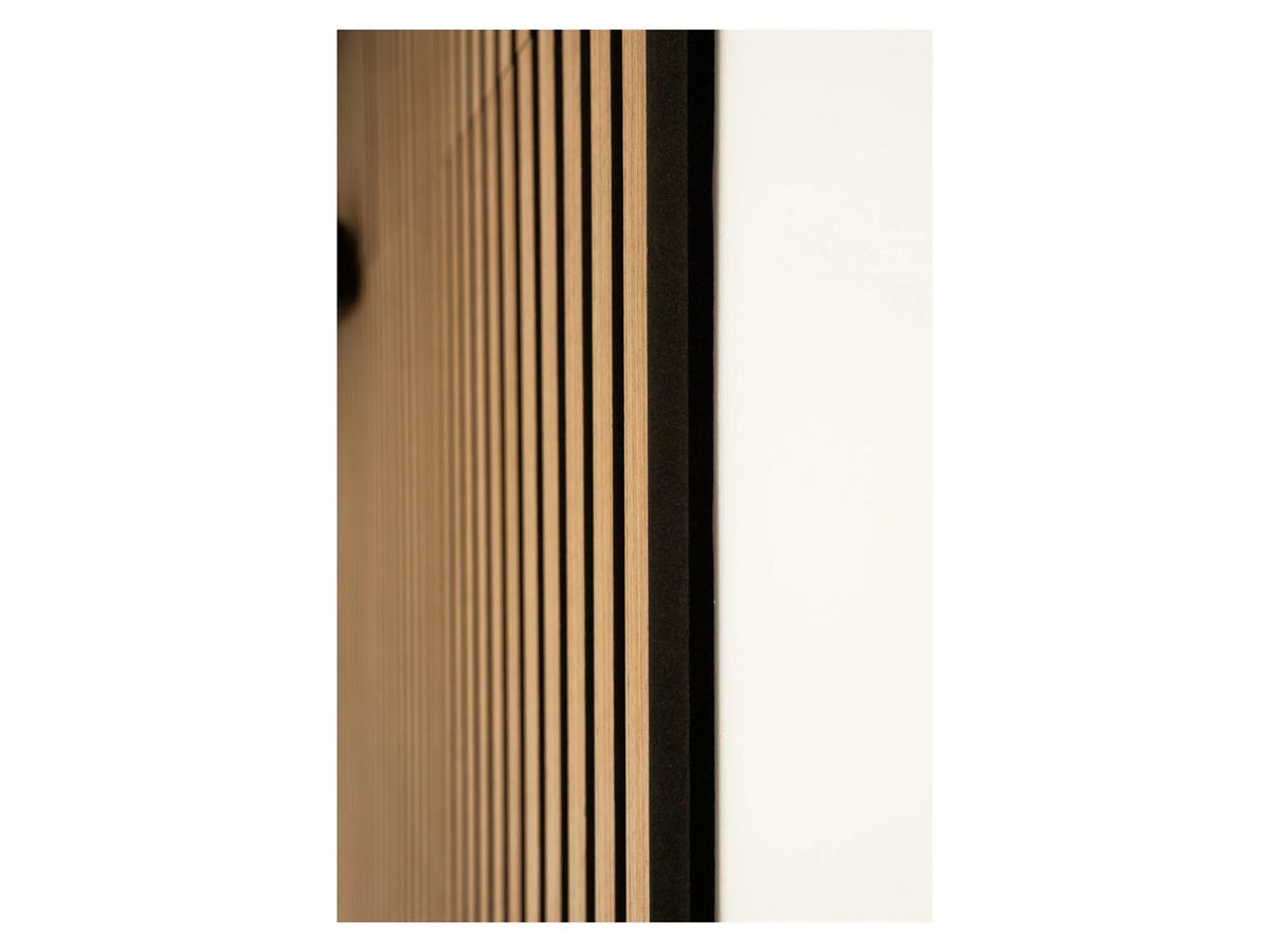 Home Deluxe SONIC Akustikpaneel in Eiche geölt und Braun mit Filz aus Polyester, Breite: 40 cm, Höhe: 240 cm - Bild 3