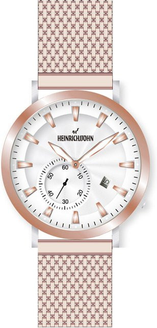 HEINRICHSSOHN Herrenuhr, Quarz, Edelstahl, Weiß, 44 mm - Bild 1
