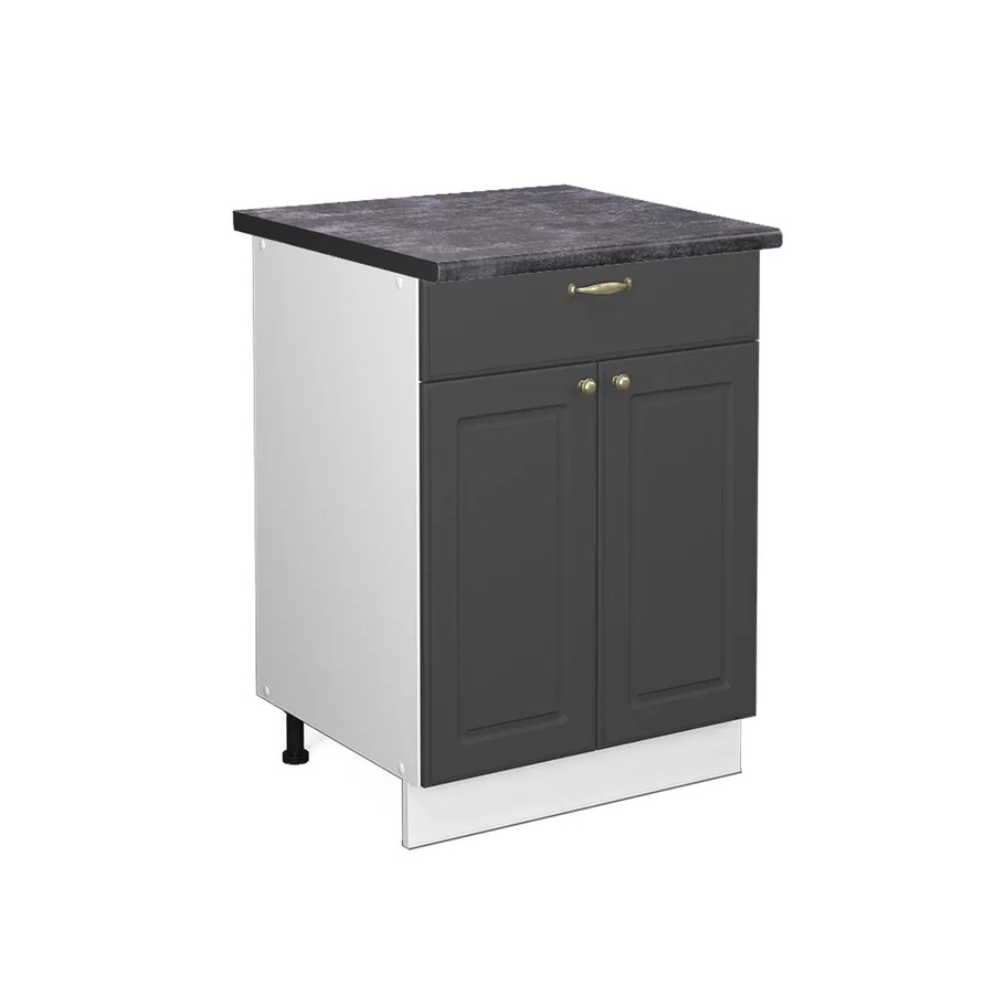 Vicco Küchenunterschrank Fame-Line in Anthrazit-Gold/Weiß mit Schubladen und Soft-Close-Türen, B: 60 cm, H: 82 cm, T: 60 cm - Bild 2