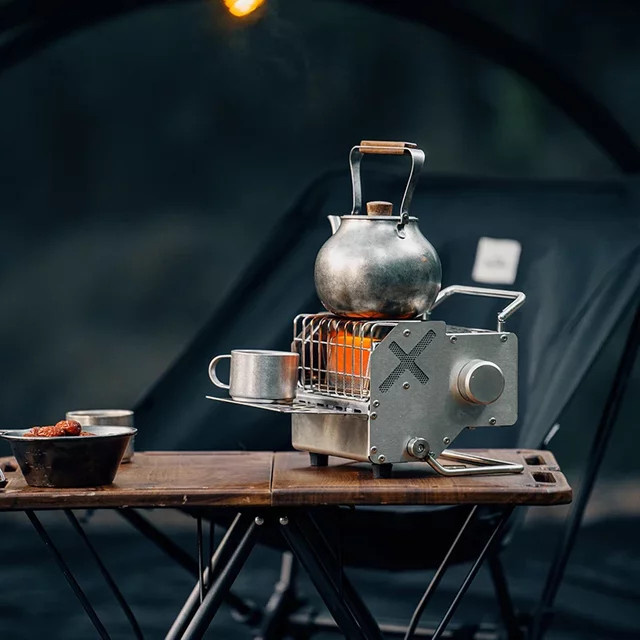 GOOUT STRINGHILL Outdoor Mini-Heizgerät in Silber mit Gas für Camping und Angeln - Bild 1
