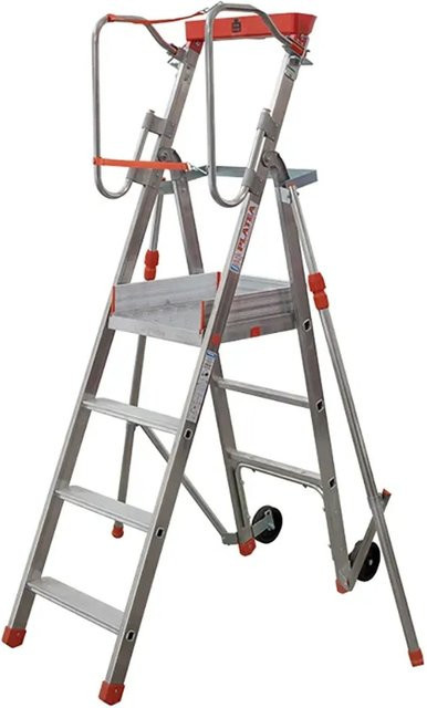 Rapid Podesttreppe Aluminium S300 mit 4 Stufen in Silber - Bild 1
