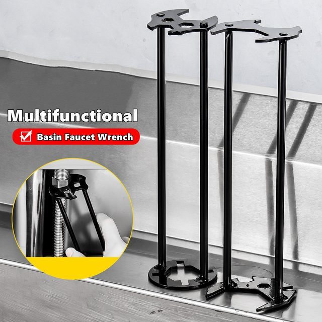 NIUXIANG Multifunktionaler Wasserhahn-Schraubenschlüssel mit Dual-Kopf für die Installation und Entfernung von Armaturen in Bad und Küche - Bild 1