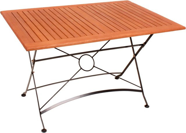 Garden Pleasure Klapptisch Wien aus geöltem Eukalyptusholz in Braun-Beige, B: 120 cm, T: 80 cm - Bild 1
