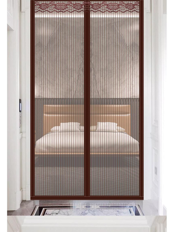WoW Home Magnetischer Anti-Mücken-Türvorhang aus Mesh mit Klettverschluss, Schwarz, B x H: 90 x 210 cm - Bild 5