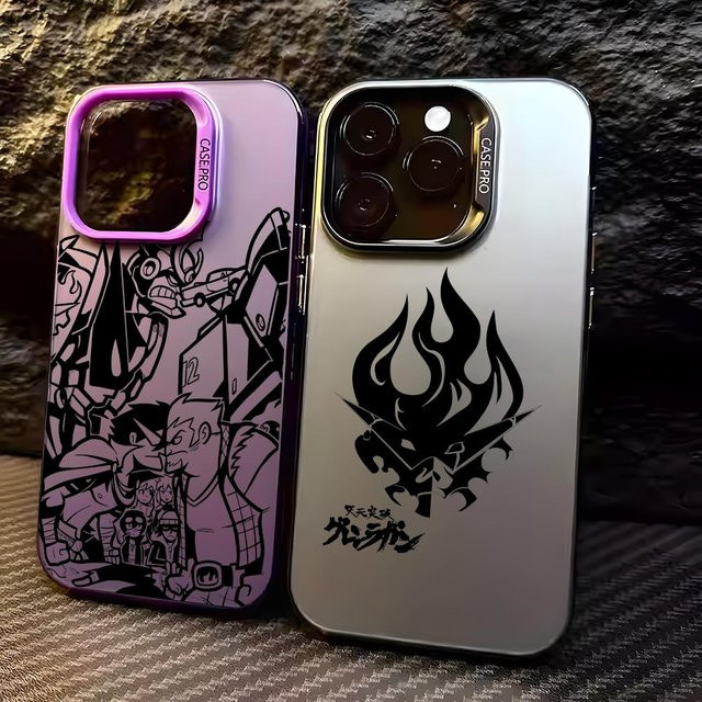 G-Gurren Lagann Anime Handyhülle für Apple iPhone 17 16 15 14 13 12 11 Pro Max mit Matt Laser Aurora Design - Bild 1