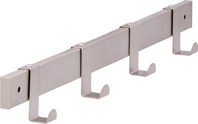Siro Hakenleiste 1444 aus Metall mit 4 Haken in Nickel Matt, Länge: 404 mm - Bild 1
