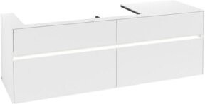 Villeroy & Boch Waschtischunterschrank Collaro in Weiß Matt mit Türen und Schubladen, Wandmontage, B/H/T: 160 x 54,8 x 50 cm - Bild 1