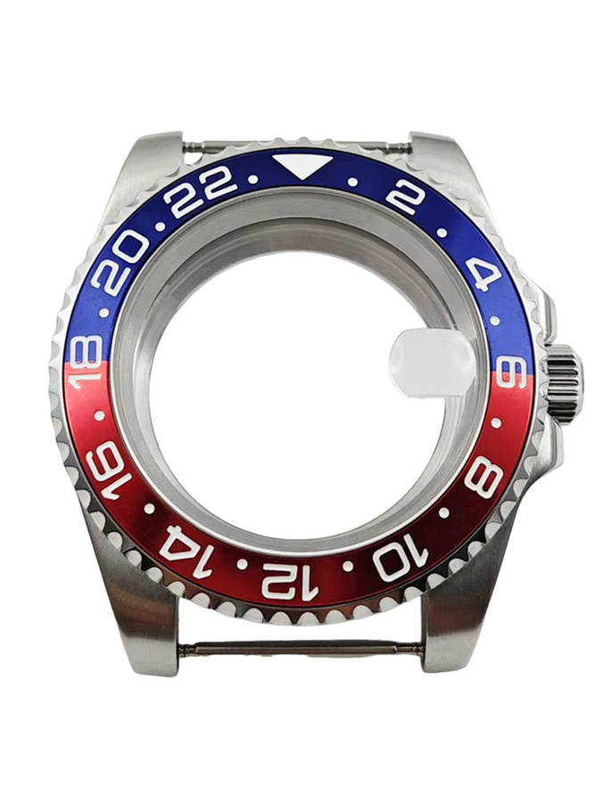 HUANXIAO Uhrengehäuse Diver GMT, Edelstahl, Schwarz, 40 mm, Unisex - Bild 2