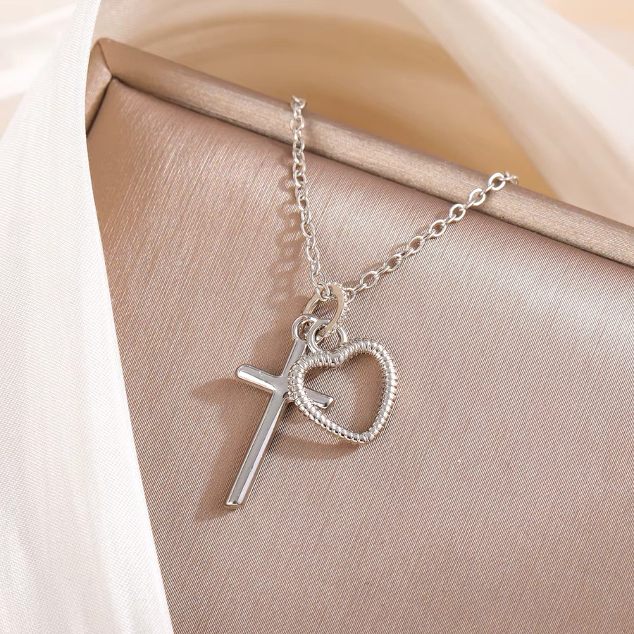 Halskette Vintage Love Cross, 925 Silber - Bild 3