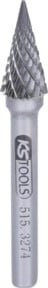 KS Tools HM Spitzkegel-Frässtift Form M in Silber, Durchmesser 10mm - Bild 1
