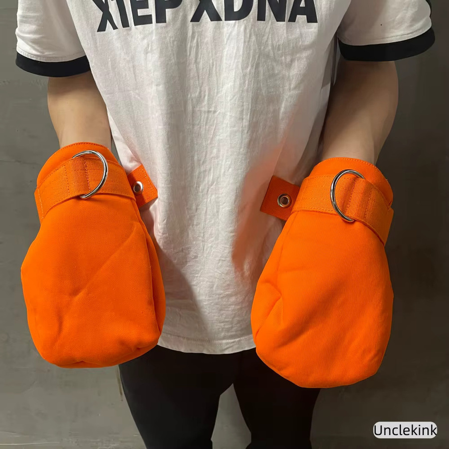 Unclekink Medizinische Fixierhandschuhe, Orange, Baumwolle - Bild 4