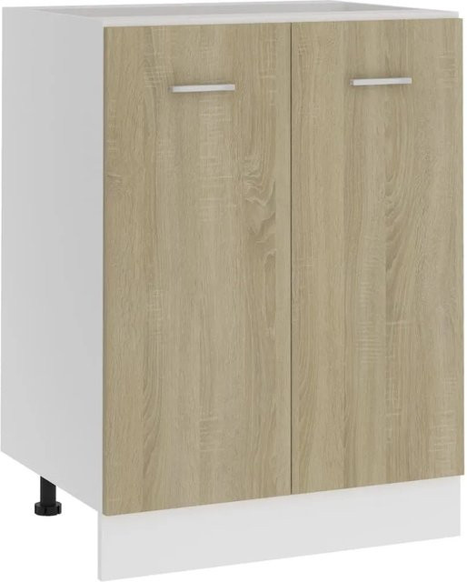 vidaXL Küchenunterschrank Sonoma Eiche aus Holzwerkstoff, B/T/H: 60 x 46 x 81,5 cm - Bild 1