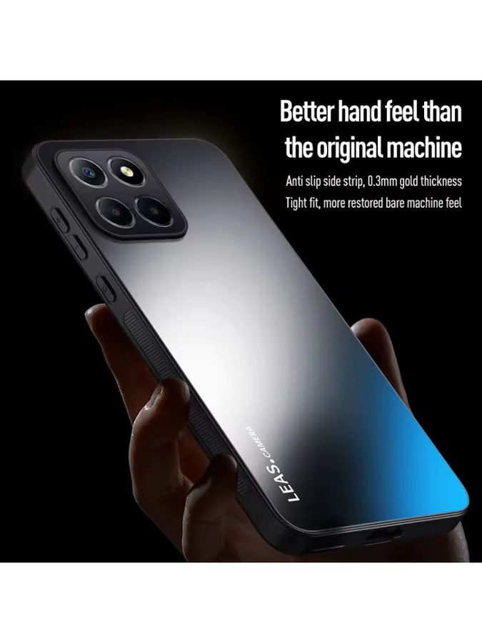 EUCAGR Stoßfeste Frosted Handyhülle aus TPU und PC für Honor X8B in Schwarz und Lila - Bild 5
