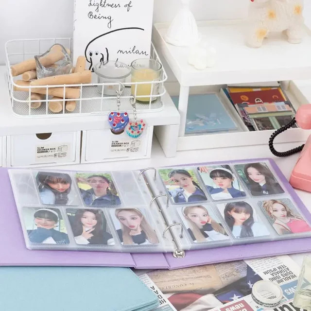 Sika Skol Diego Diego Kpop Fotoalbum Binder A5 in Lila mit 6-Grid Slots und D-Ring für Fotokarten - Bild 1