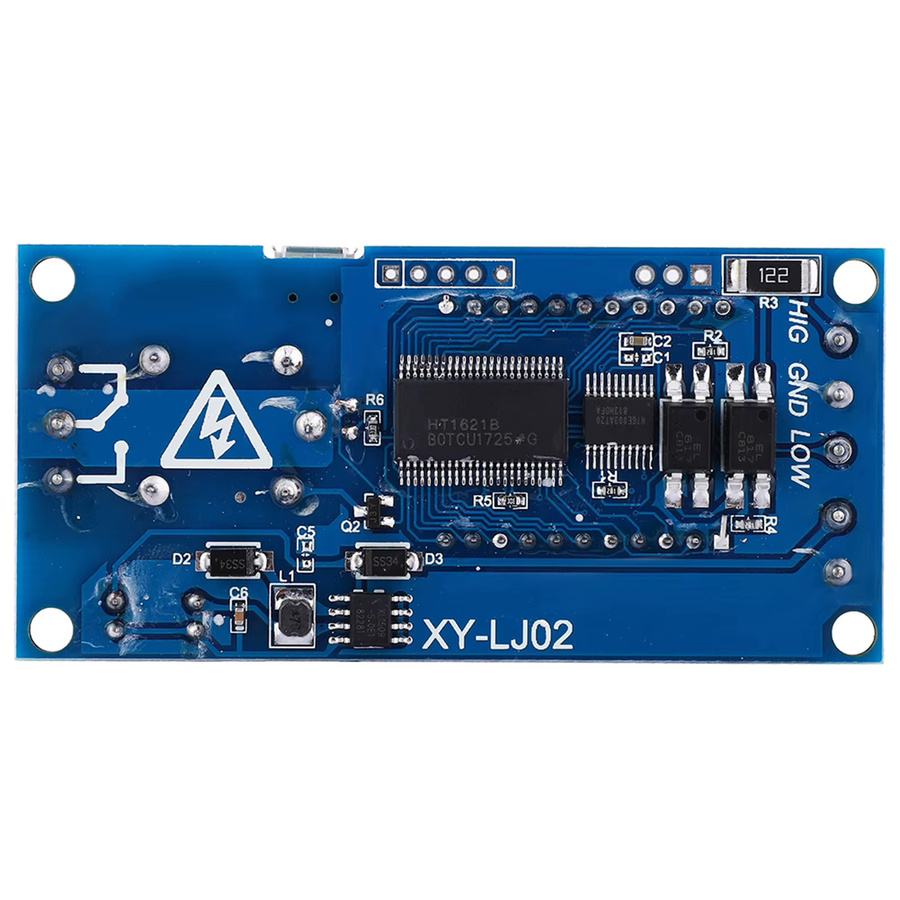 Qiilu Zeitverzögerungsrelais Modul mit LCD-Anzeige in Blau, 5V 12V 24V Timer Relais mit einstellbarer Verzögerung von 0,01 s bis 9999 min - Bild 3