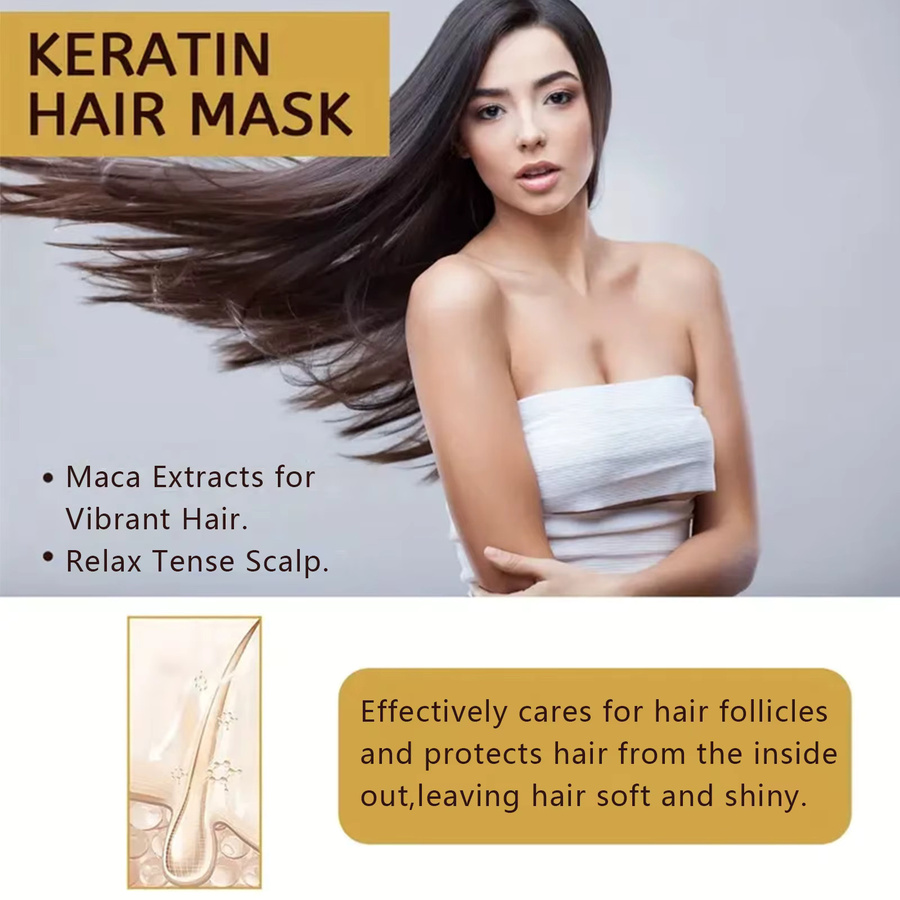 Water Ice Levin Keratin Haarmaske Creme, für strapaziertes Haar, Unisex - Bild 4