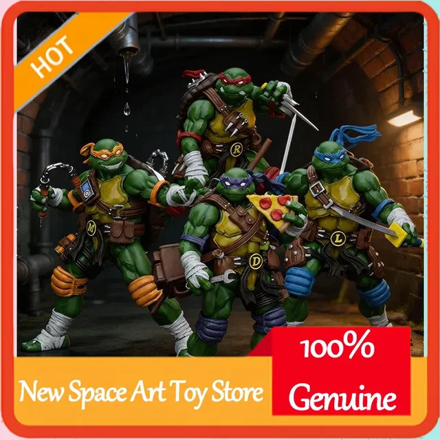 Joytoy Teenage Mutant Ninja Turtles, Actionfiguren-Set, 1:18 Maßstab - Bild 1