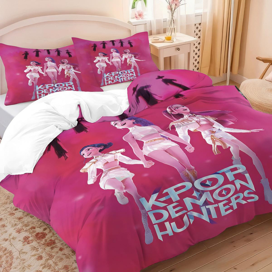 3-teiliges Kpop Demon Hunters Bettwäscheset mit 3D-Druck, B/H: 140 x 210 cm - Bild 4