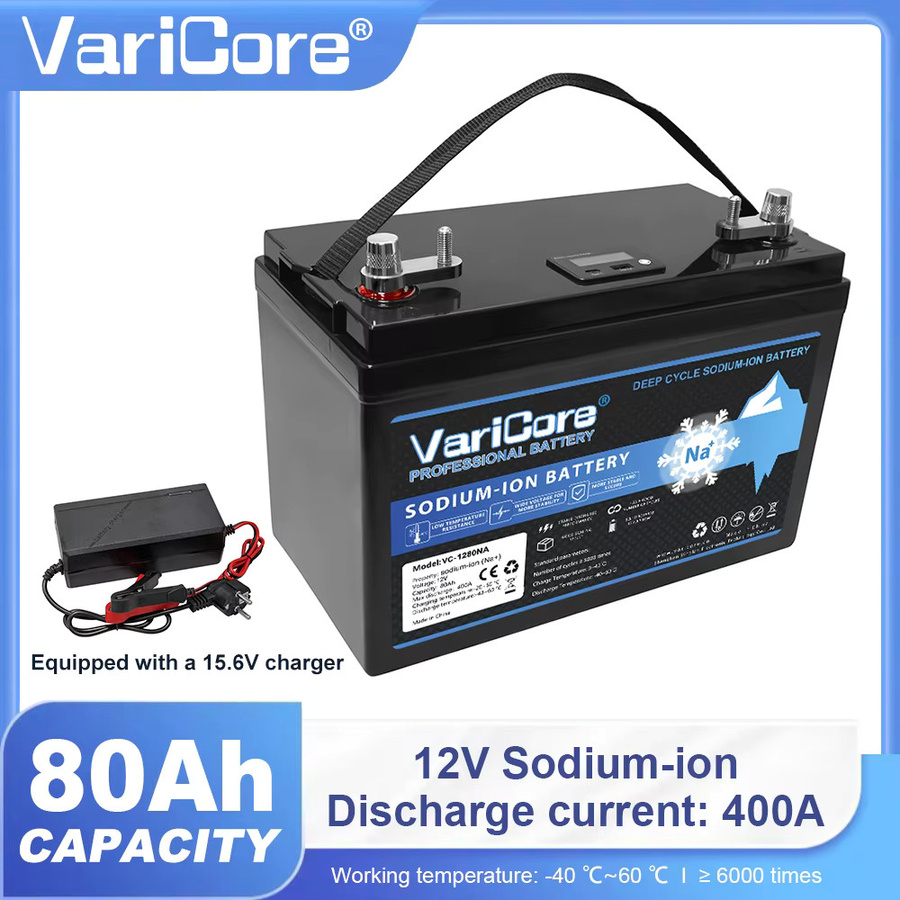 Varicore Natrium-Ionen-Batterie 12V/15,6V 80Ah in Schwarz, kältebeständig für Elektroautos, Golfcarts und Solaranlagen - Bild 8