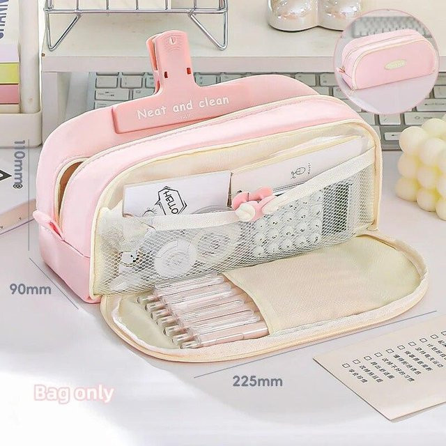 Federtasche Yiran Furniture in Rosa mit mehreren Fächern und Reißverschluss - Bild 1