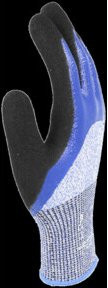 W+R Schnittschutzhandschuh HPPE mit Glasfasern und Nitrilbeschichtung, Farbe: Blau/Schwarz, Größe: 8 - Bild 1