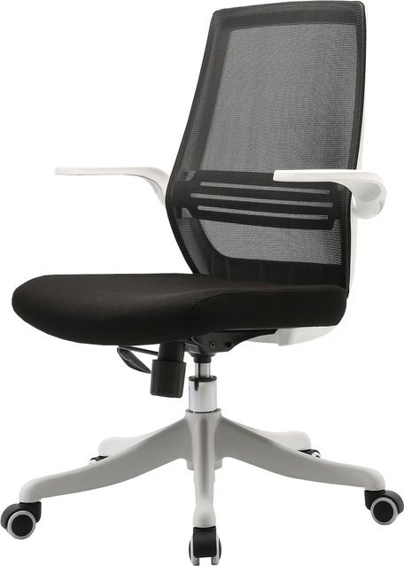 SIHOO Moderner ergonomischer Bürostuhl in Schwarz mit atmungsaktivem Netz und hochklappbaren Armlehnen - Bild 1