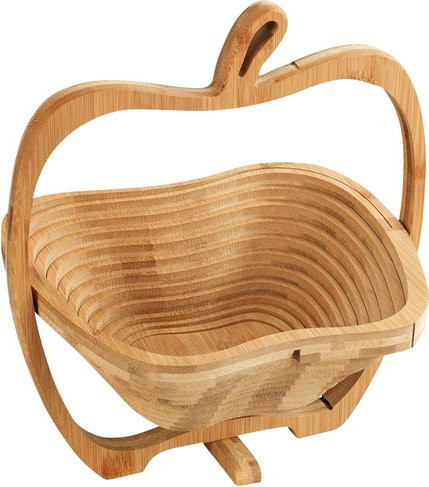 Maximex Korb aus Holz und Bambus in Braun, Höhe: 30,0 cm, Breite: 26,5 cm - Bild 1
