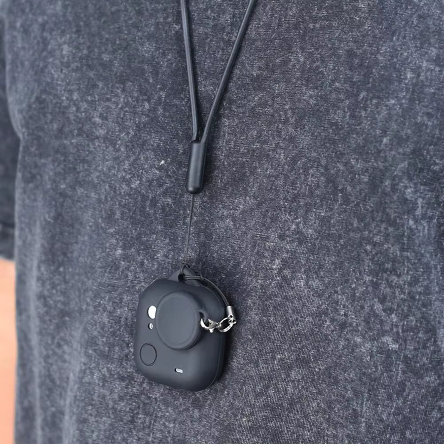 Silikon-Schutzhülle für Insta 360 GO mit Handseil in Schwarz als Anti-Drop-Zubehör - Bild 4