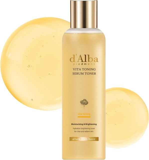 d'Alba Vita Toning Serum Toner, 180 ml, Vitamin C, Trockene Haut - Bild 1