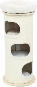 PetRhein Kratztonne Bamboo Tower in Beige mit Sisal und Rattan für erwachsene Katzen - Bild 1