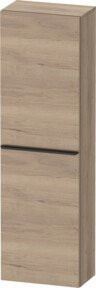 Duravit Halbhochschrank D-Neo in Schwarz/Ei-Marmor, 1 Tür und 4 Böden, Wandmontage, B: 40 cm, T: 24 cm, H: 132 cm - Bild 1
