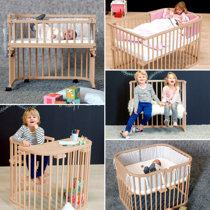 Babybay Beistellbett Maxi aus Buche massiv in Beige, B/T: 89 x 51 cm - Bild 2