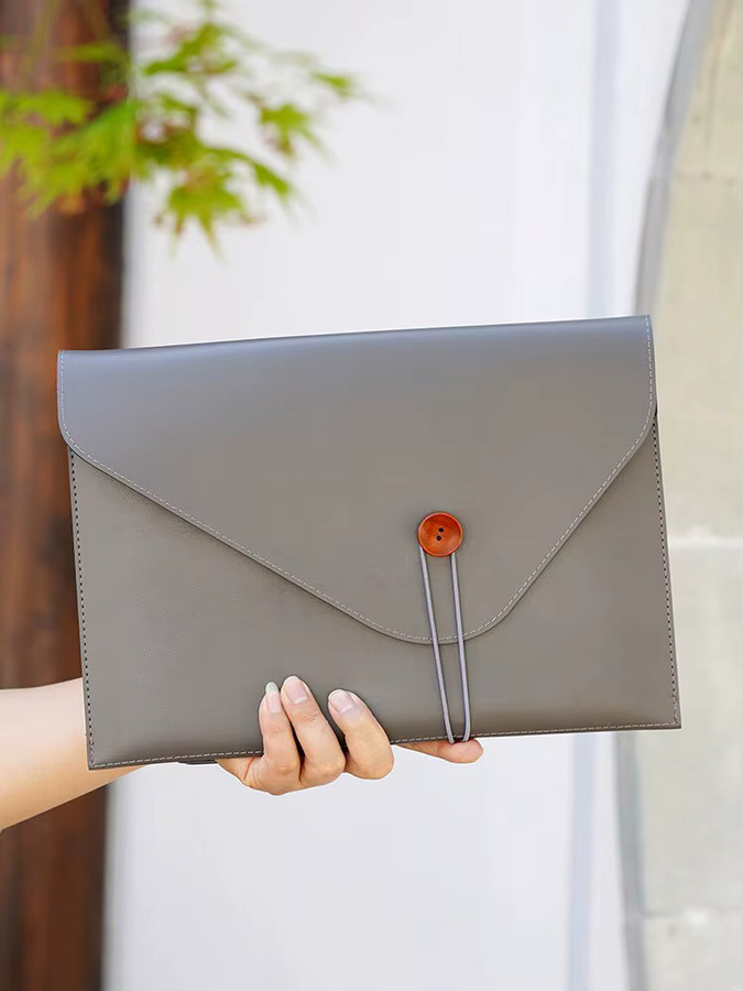 JGTKECO Laptop Hülle im Retro-Stil aus PU-Leder für 14 Zoll MacBook Pro und Huawei Matebook, Farbe: Braun - Bild 3