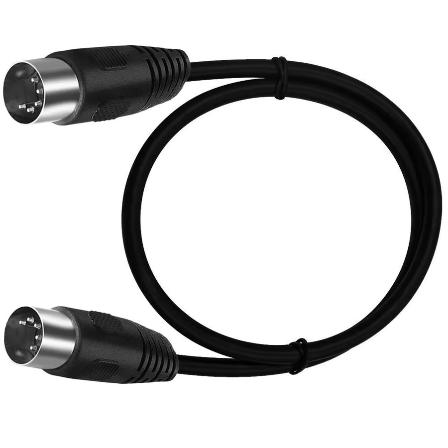 BSN MIDI DIN 5-Pin Stecker auf Stecker Audio Verlängerungskabel in Schwarz - Bild 4