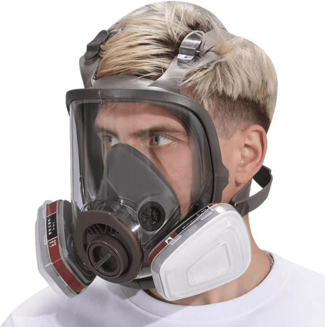 Multifunktionale Vollgesichtsmaske 6800 Atemschutzmaske als Gasmaske für Chemikalien, Pestizide und Laborarbeiten in Mehrfarbig - Bild 1