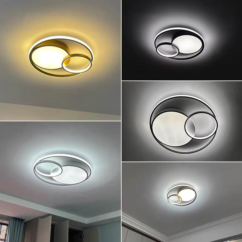 ONEBEI Moderne minimalistische LED-Deckenleuchte mit integriertem LED für Wohnzimmer, Schlafzimmer und Esszimmer, dimmbar - Bild 5
