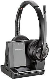 Poly Savi 8220 MS DECT USB-A-Headset, kabellos, Microsoft Teams zertifiziert, Schwarz - Bild 1