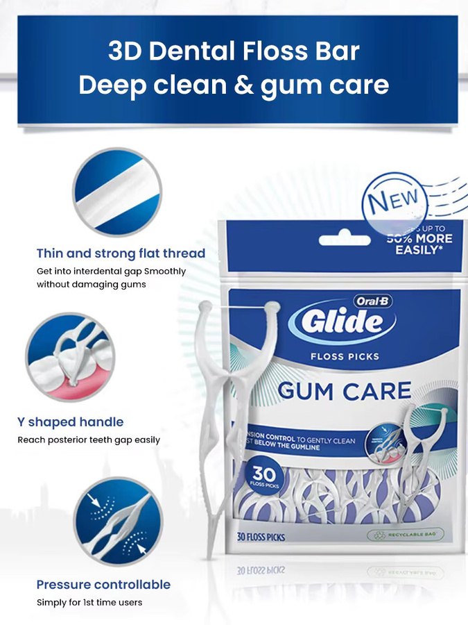 Oral B Glide Pro Health Advanced Zahnseide-Picks, 30er-Pack, Unisex - Bild 4