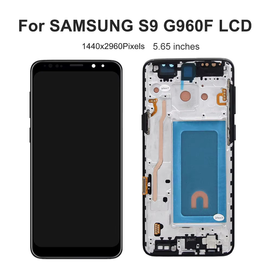 Samsung S9 LCD Display mit Rahmen und Touchscreen Ersatz für S9 G960 G960F und S9 Plus G965 G965F in Schwarz - Bild 2