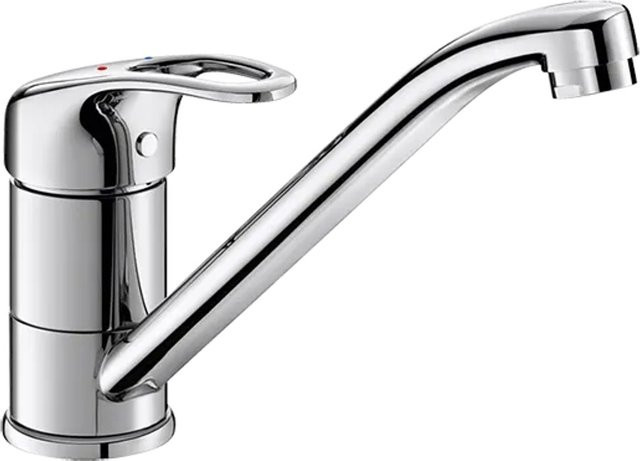 Delabie SPT-EHM Einhebelmischer mit Schwenkauslauf und Bügelgriff in Chrom, Höhe: 14,5 cm, Länge: 21,5 cm - Bild 1