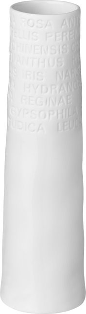 Weiße minimalistische Porzellan-Vase in runder Form für den Tisch - Bild 1