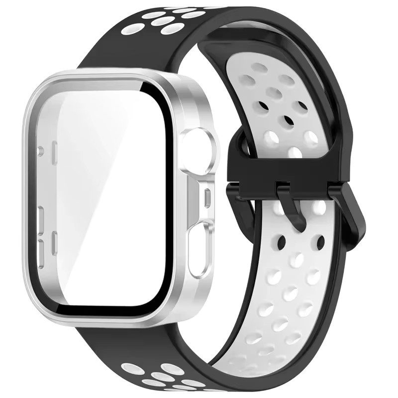 Silikonarmband mit Gehäuse für Huawei Watch Fit 4, Schwarz - Bild 2