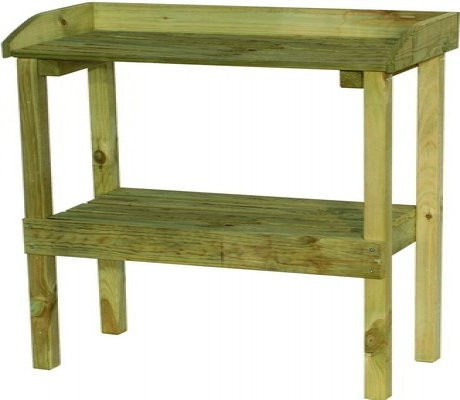 Pflanztisch aus Holz in Braun, B/T/H: 80 x 40 x 95 cm - Bild 1