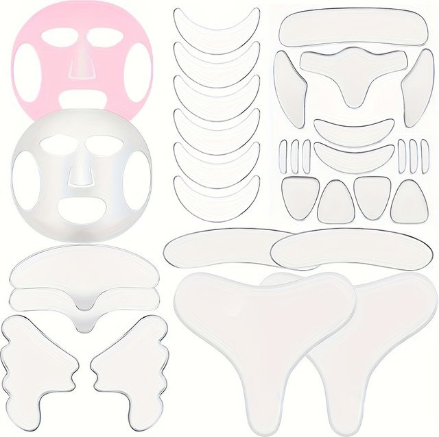 32 Stück Silikon Pads für Gesicht, Brust, Hals und Augen, Unisex - Bild 1