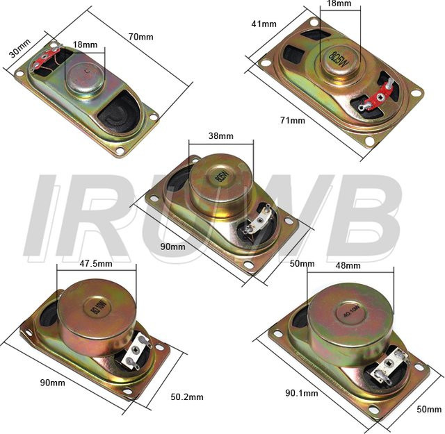 Hochleistungslautsprecher für LCD-Monitor oder TV, 5W oder 10W, 4 oder 8 Ohm, Farbe: Gold - Bild 1