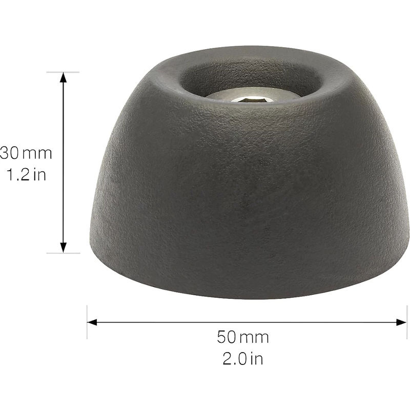 Wagner Bodentürstopper OUTDOOR KNAUF EH 5200 Schwarz, schraubbar und stoßdämpfend, Höhe: 3 cm, Durchmesser: 5 cm - Bild 4